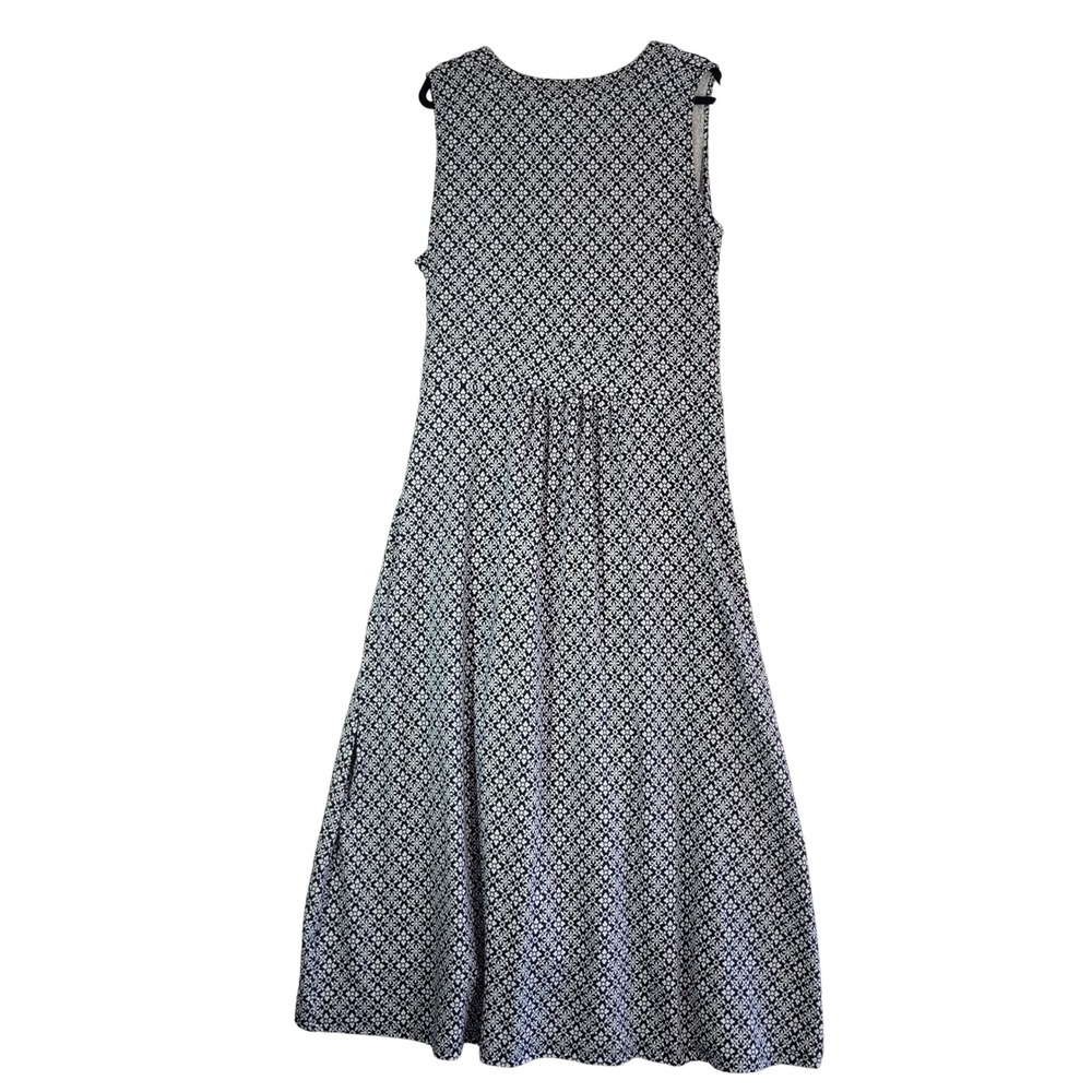 Lands' End Womens 2X Navy White Floral Faux Wrap Maxi Dress Tencel Modal NWT‎ - Picture 8 of 16